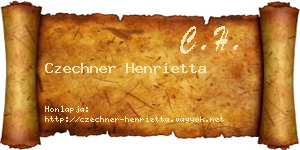 Czechner Henrietta névjegykártya