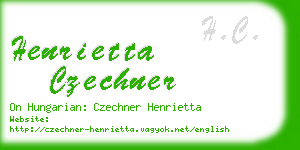 henrietta czechner business card